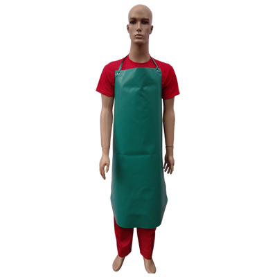 GREEN PVC APRON BLOOD AND FAT RESISTANT  