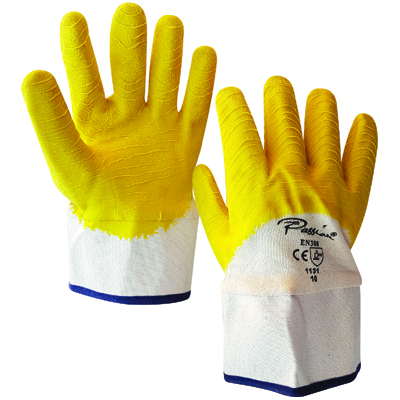 HEAVY DUTY SAFETY CUFF JERSEY LINED LATEX GLOVE