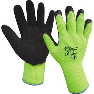 BLACK LATEX COATED HEAVY THERMAL GLOVES 