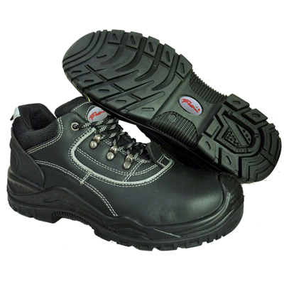 SAFETY SHOES, SOLE: PU/STC GRAIN LEATHER 