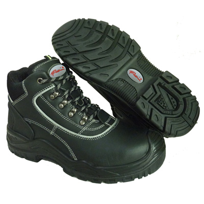 SAFETY BOOTS, SOLE: PU/STCGRAIN LEATHER 
