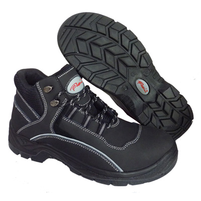 SAFETY BOOTS, SOLE: PU/RUBB NUBUCK LEATHER 